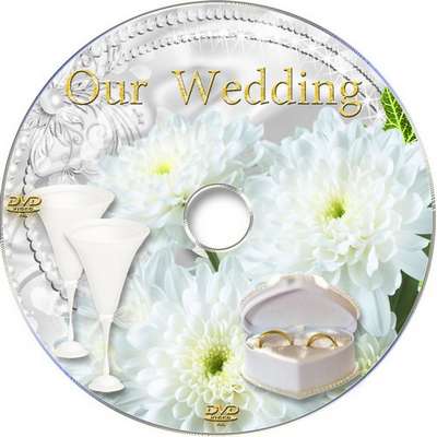 Wedding DVD cover template and blowing DVD - White chrysanthemum Wedding DVD cover template and blowing DVD - White chrysanthemum