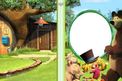 Free DVD cover template and DVD blowing for kids - Bear and Bear