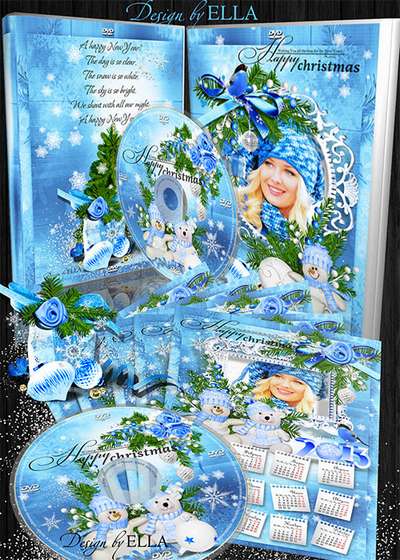 New Year's set-calendar, cover and Blowing on the DVD disc-Blue Christmas Tale
