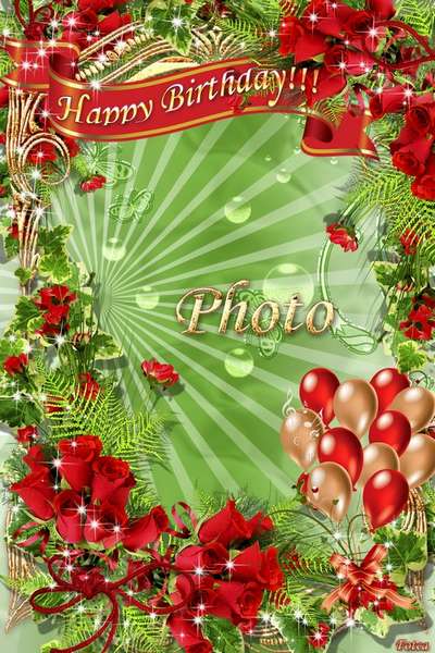 Complimentary dial - photo frame, DVD cover template and blowing to disk - happy Birthday