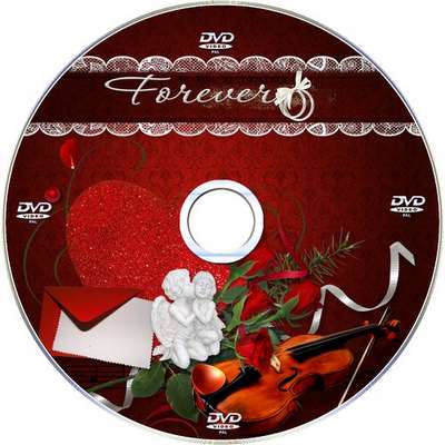 Free Luxury suite DVD cover template and blowing on the disc -The magic of love