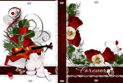 Free Luxury suite DVD cover template and blowing on the disc -The magic of love