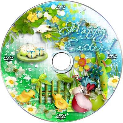Multilayer holiday set - blowing and the cover on DVD - Merry Happy Easter