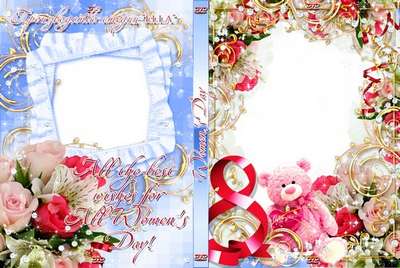 Holiday DVD set for March 8-cover, blowing on the disc and the frame-Holiday for all women