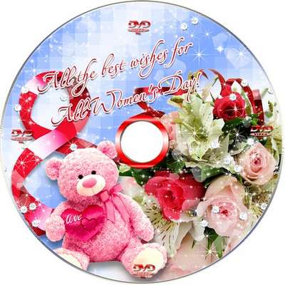 Holiday DVD set for March 8-cover, blowing on the disc and the frame-Holiday for all women