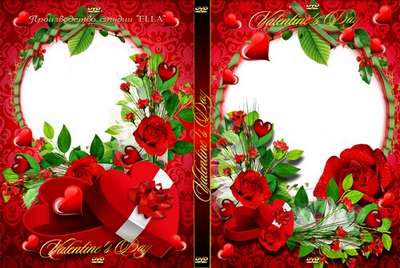 Romantic set for Valentine's day - blowing,DVD cover template and calendar for 2012-You whisper softly of love