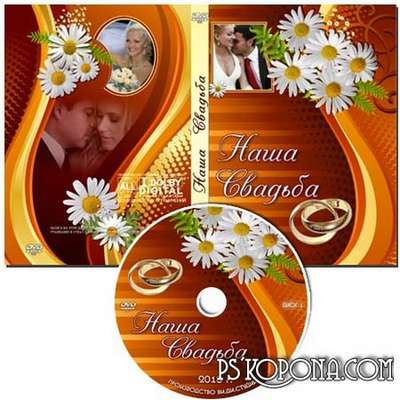 Free Cover for DVD - Our Wedding - Includes dvd cover, the knurling on disk, fonts.