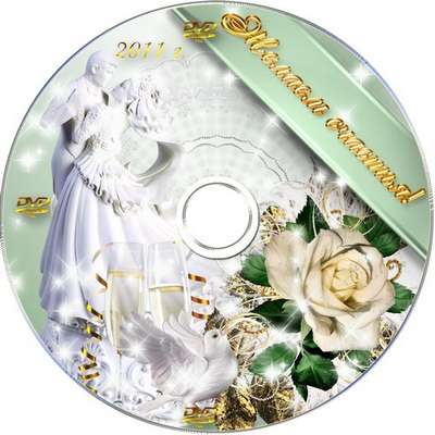 Wedding DVD cover template, blowing on the disc and the frame-With legal matrimony congratulations! Wedding DVD cover template, blowing on the disc and the frame-With legal matrimony congratulations!