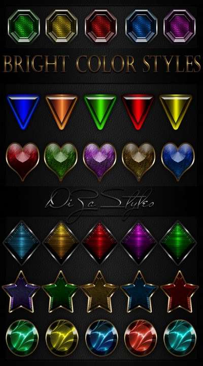 Bright color photoshop styles ASL + PSD