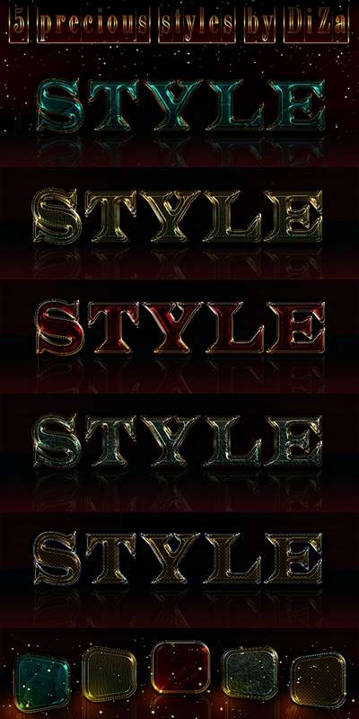 5 precious styles for Photoshop