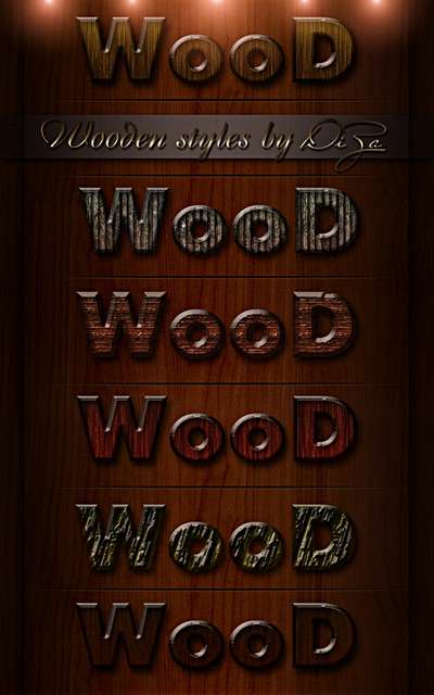 Wooden Styles for Photoshop