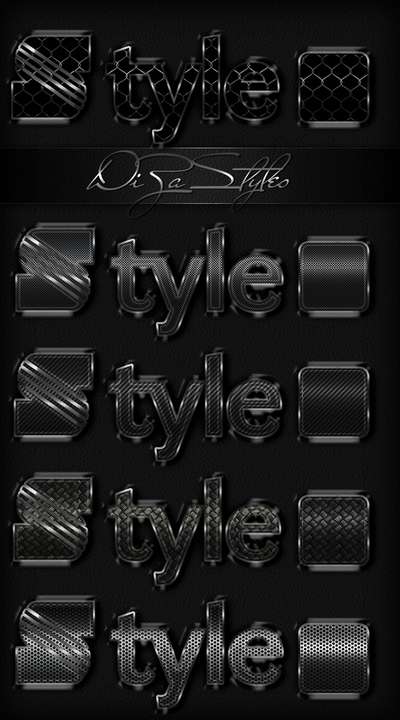Dark Metal photoshop styles