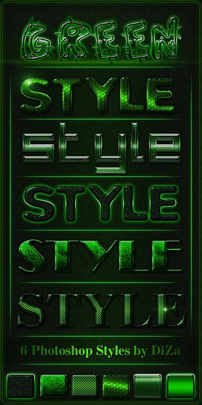 Green Styles for Photoshop