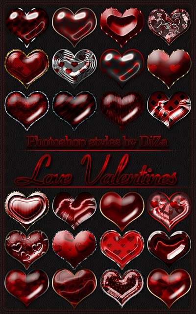 Photoshop styles "Love Valentines"