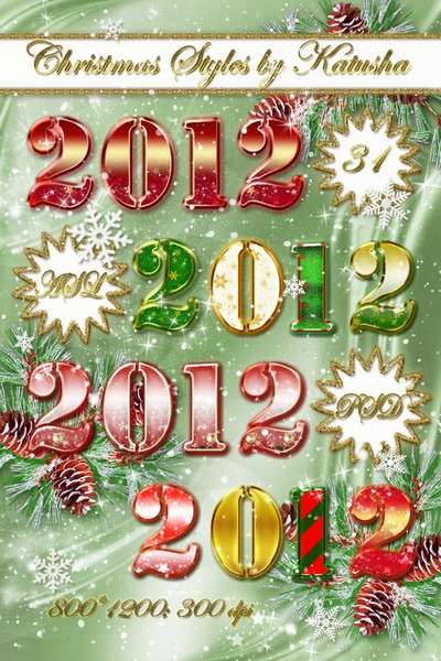 Christmas Styles for Photoshop
