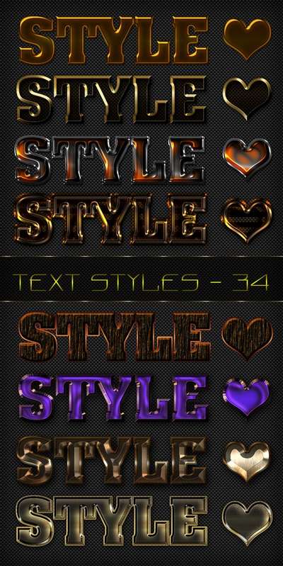 Text photoshop variety styles - 34