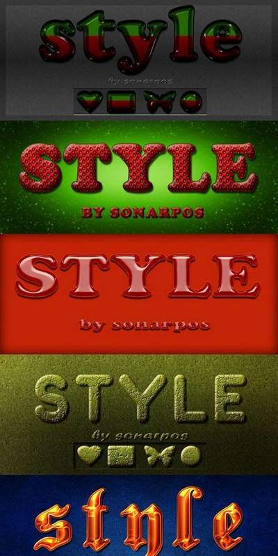 Set of the varied photoshop styles - 20