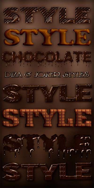 Chocolate photoshop styles