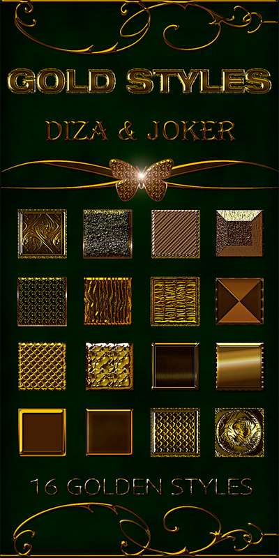 Gold photoshop styles - 7