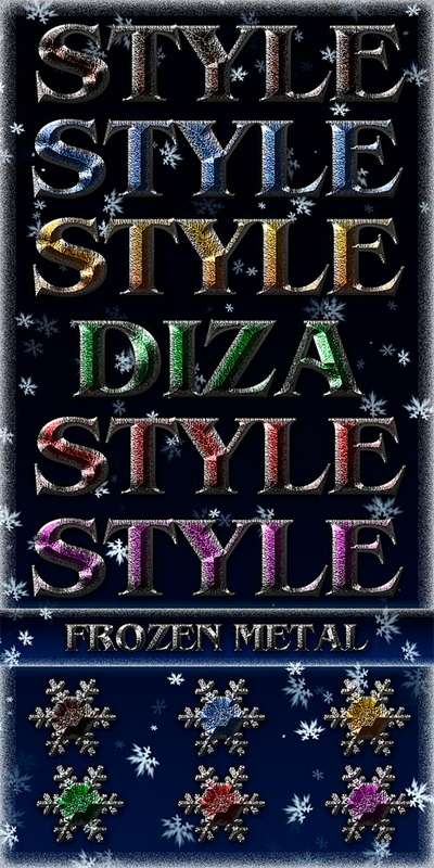 Frozen metal photoshop styles