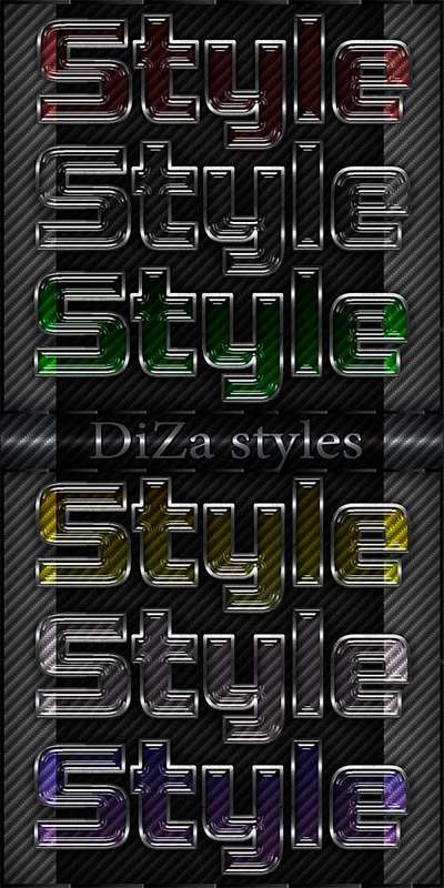 Colour glass photoshop styles