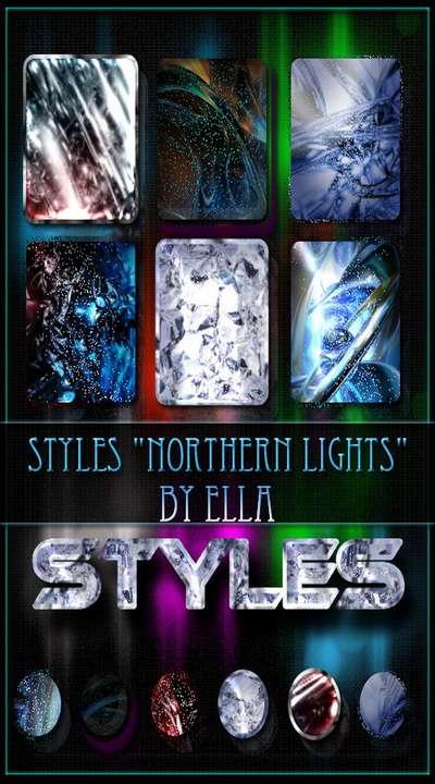 Original styles for Photoshop "Northern Lights" by ELLA