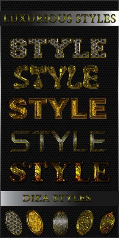 Luxurious photoshop styles