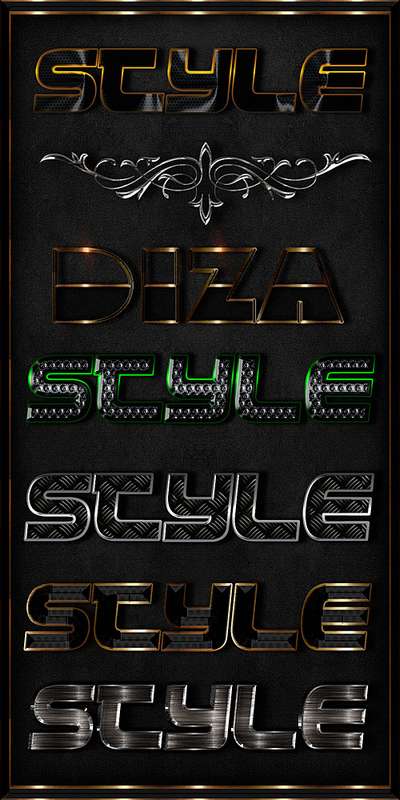 Text photoshop metal styles - 17