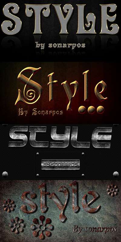 Set of the varied photoshop styles - 19