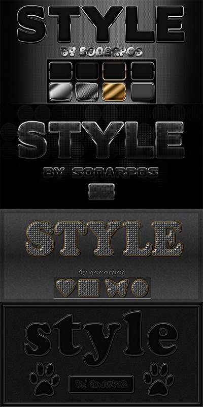 Set of the varied photoshop styles - 18
