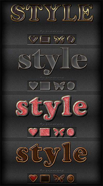 Set of the varied photoshop styles - 17 Set of the varied photoshop styles - 17
