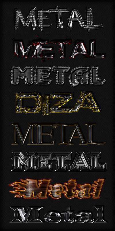 Metal photoshop styles by DiZa