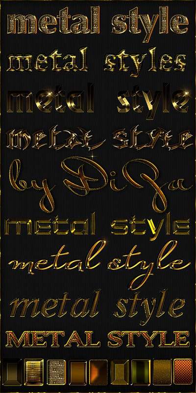 Gold photoshop styles - 4