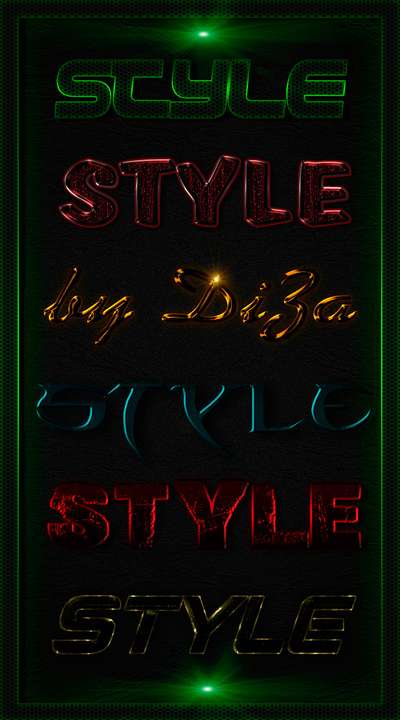 Text photoshop shiny styles - 16