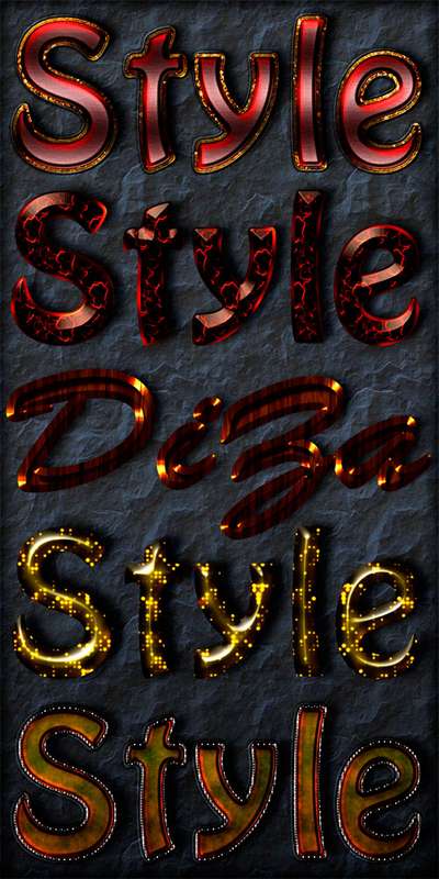 Text photoshop shiny styles by Diza - 8 Text photoshop shiny styles by Diza - 8