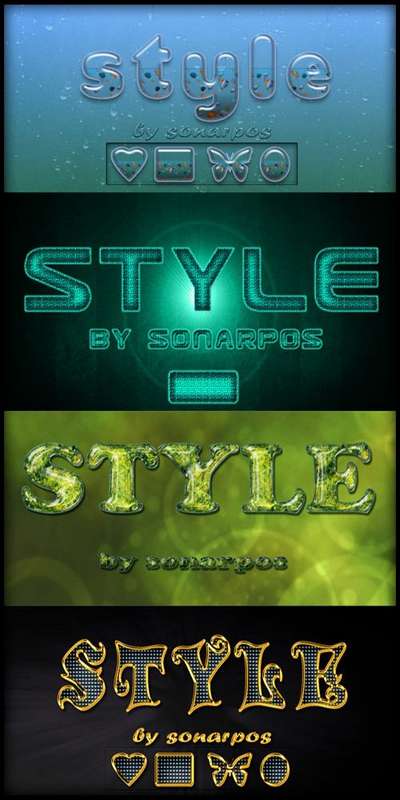 Set of the varied photoshop styles - 11