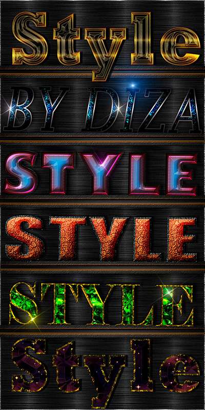 Text shiny photoshop styles by Diza - 7 Text shiny photoshop styles by Diza - 7