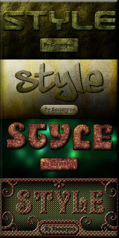 Set of the convex photoshop styles - 14 Set of the convex photoshop styles - 14