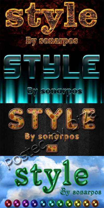Set of the varied photoshop styles - 4 Set of the varied photoshop styles - 4