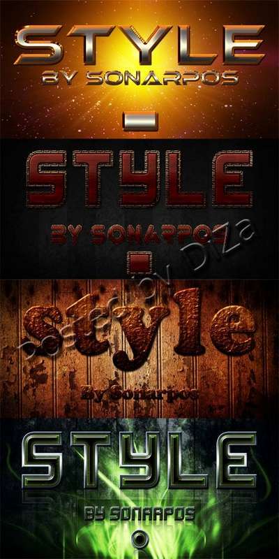Set of the varied photoshop styles - 5 Set of the varied photoshop styles - 5