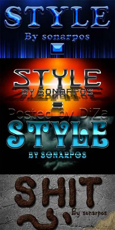 Set of the varied photoshop styles - 6 Set of the varied photoshop styles - 6