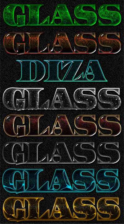 Glass photoshop styles by DiZa - 2