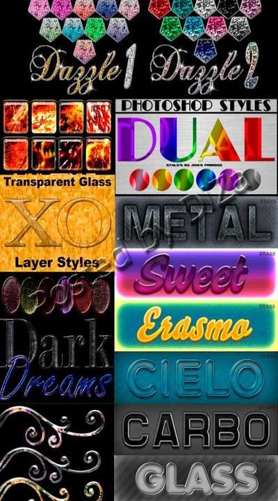 Set of the varied photoshop styles - 2