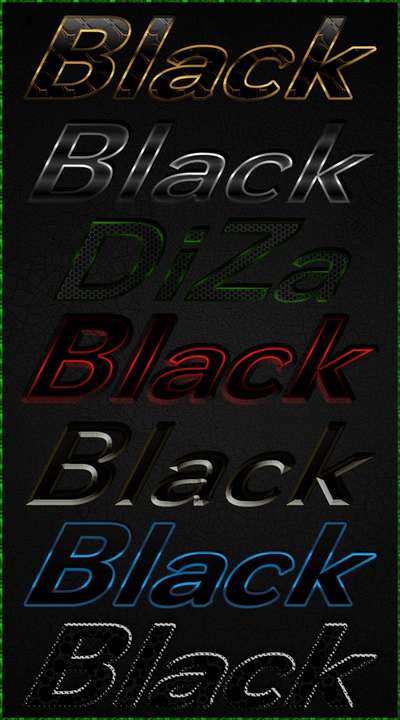 Black photoshop styles