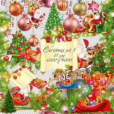 Christmas cliparts set 3