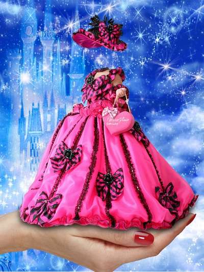 2 children PSD templates for girls - costume psd little Princess