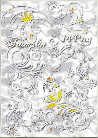 14 PNG, Silver Curls on transparent background