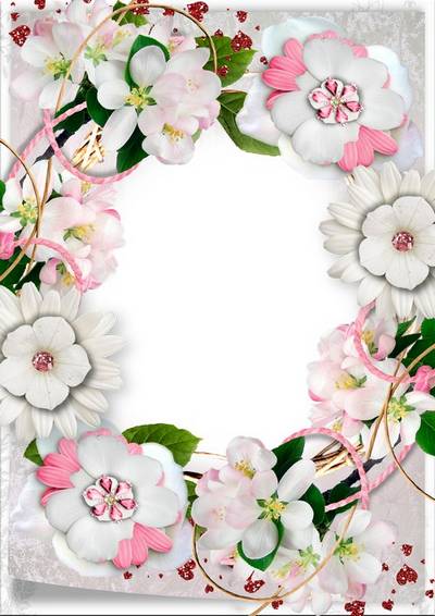 Flower frame for Photoshop - Spring is coming