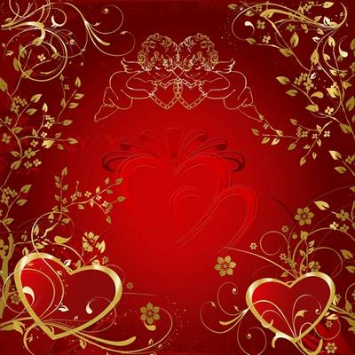 Love red backgrounds psd files with golden hearts and golden angel for Valentine's day Love red backgrounds psd files with golden hearts and golden angel for Valentine's day