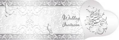 Original invitation to the wedding with form of the heart Original invitation to the wedding with form of the heart